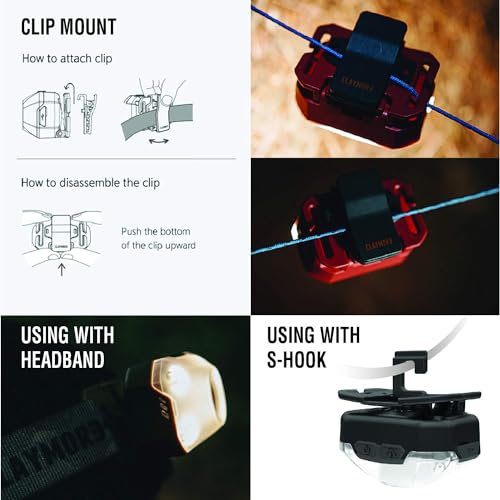 Claymore HEADY2 Black - Ultra-Lightweight LED Headlamp, 350LM Super Bright Headlight with Rechargeable Battery, Compact Waterproof Headband Flahlight for Camping, Hiking, Trail Running - color: Heady2 (Black)