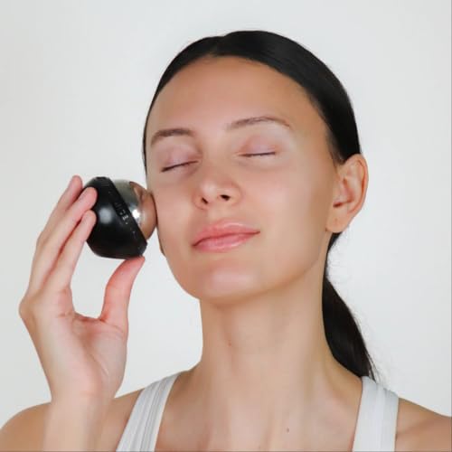 Nurse Jamie Super-Cryo Massaging Orb – Stainless Steel Roller for Face & Body – Long-Lasting Cooling & Warming Therapy for Circulation, Recovery & Tension Relief - color: Black (Small)