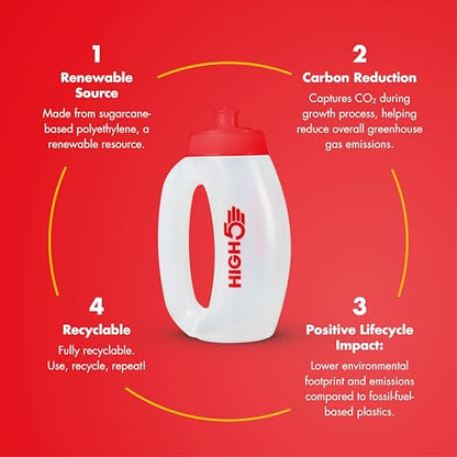 HIGH 5 Running Handheld Water Bottle 350ml, BPA-Free Leakproof Bottle