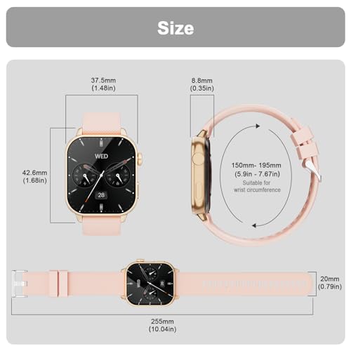 Smart Watch for Women with Bluetooth Call, 1.85" AMOLED HD Fitness Watch