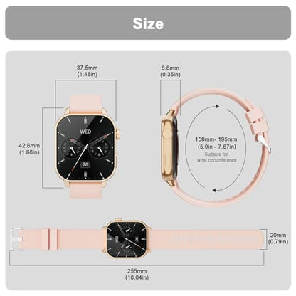 Smart Watch for Women with Bluetooth Call, 1.85" AMOLED HD Fitness Watch