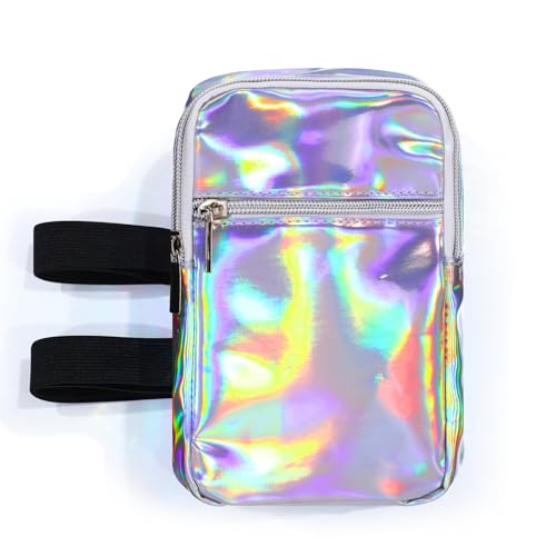 Carnival Thigh Bag for Women, Silver, Leg Bag - color: Silver, style: Leg Bag