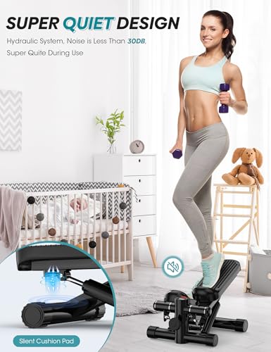 Mini Stepper for Exercise at Home, 330LBS Portable Stair Climber Machine