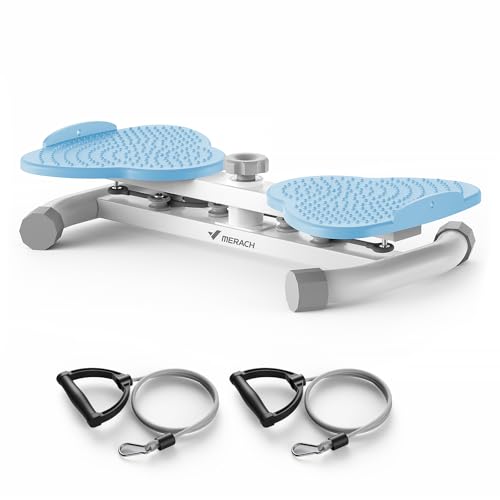 MERACH Waist Twister Machine Exercise, Ab Twist Board,300 lbs Capacity - color: Blue