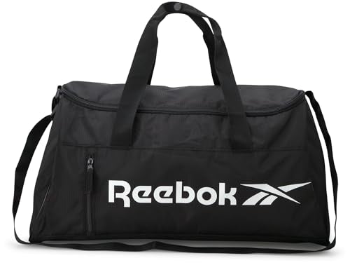 Reebok Lightweight Unisex Carry On Gym Duffle Bag for Men & Women, Sports - color: Denver - Black, size: One Size