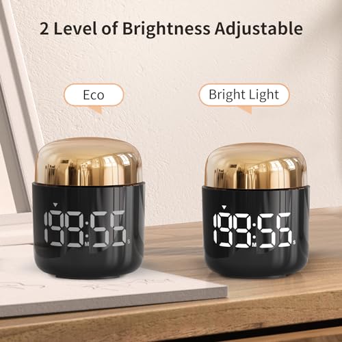 Kitchen Timer, 360 Rotate, Countup/Countdown, LED, Volume - color: Gold