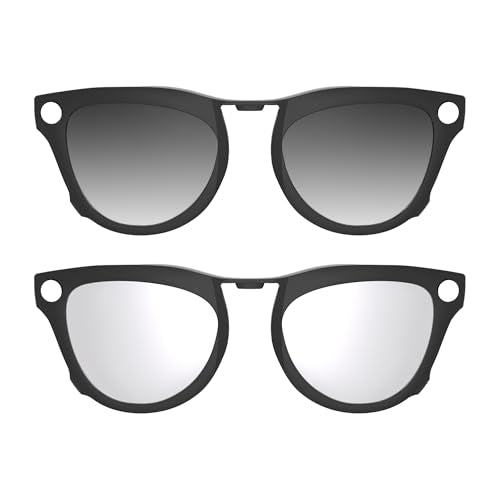 HIBLOKS Polarized Clip for RayBan Meta Skyler Gen 1/2 (RW4010/RW4014 52-20) - size: Black Frame - Silver+Grey