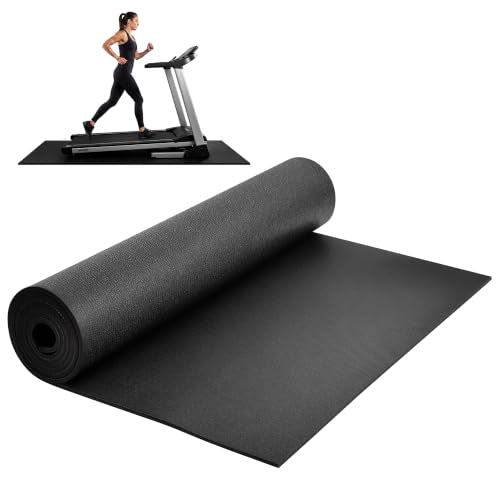Exercise Bike Mat 70" x 30", 0.2"/0.25" Thick, Compatible with Peloton Bike - size: 79.1"L x 39.6"W x 0.25"Th