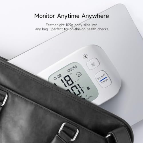 yuwell Smart Wrist Blood Pressure Monitor with Bluetooth | Medical Grade, BP Machine for Home Use | Ultra Light Weight, Smart Inflation Cuff, Large Display, Rechargeable Battery, App for iOS & Android - style: 8800AR