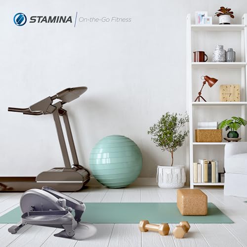 Stamina Inmotion Compact Strider Foot Exercise Machine - Under Desk Elliptical - Standing or Seated Elliptical Fitness Equipment - color: Black