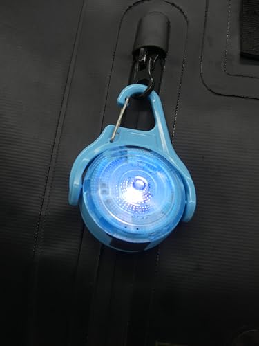 Rechargeable Adventure Light | Water Resistant Bright LED Clip-On Flashing Light for Dog Walking, Running and All Outdoor Activities (White) - color: White