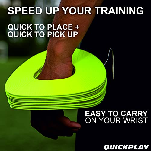 QUICKPLAY Quick-Pick Flat Field Markers Set of 10 - Easy-Carry Discs