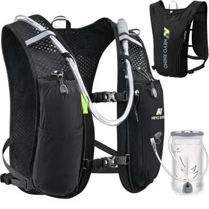 N NEVO RHINO 5L Running Vest , Hydration Vest Pack with 1.5L Water Bladder - color: Black