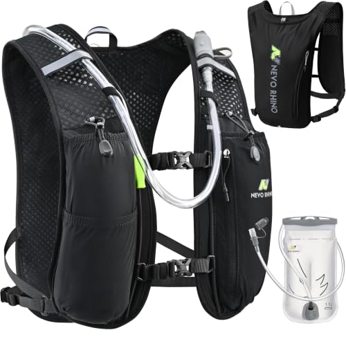 N NEVO RHINO 5L Running Vest , Hydration Vest Pack with 1.5L Water Bladder - color: Black