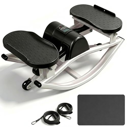 Rocking Stepper Side to Side,Mini Rock Stepper for Home & Office Workout, Low Impact Lateral Motion Exercise Machine for Core Glutes, Whisper Rock Stepper Machine, Fully Assembled - color: Black 2