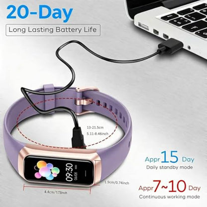Fitness Tracker, 2026 Smart Band with Heart Rate & Activity Tracker, IP67 Waterproof Smartwatch with Sleep Tracking & Step Counter for Men Women, Orchid Purple - color: Orchid Purple
