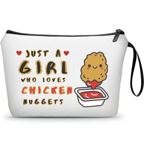Chicken Nugget Foodie Gifts for Women, Small Cosmetic Makeup Bag - color: chicken39