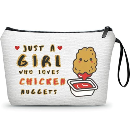 Chicken Nugget Foodie Gifts for Women, Small Cosmetic Makeup Bag - color: chicken39