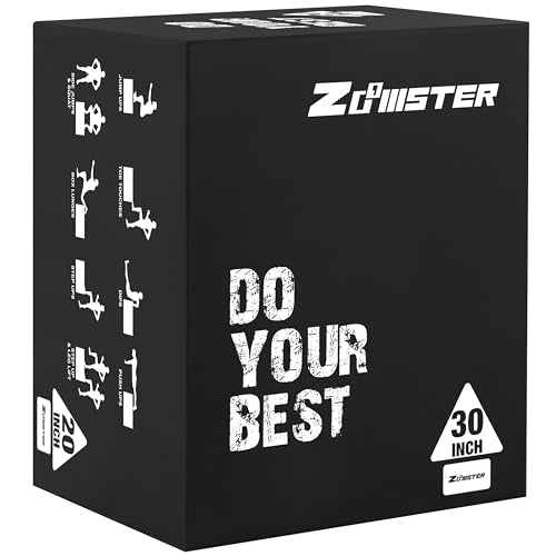 Zoomster 3-in-1 Plyometric Jump Box, Box Jumps for Home Gym - size: 20 X 24 X 30inch