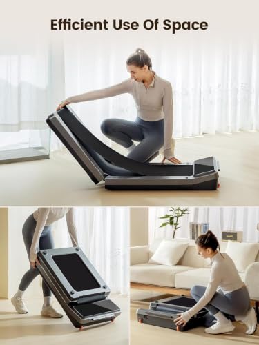 WalkingPad Foldable Walking Pad Treadmill, Walk and Jog, Under Desk - color: Gray