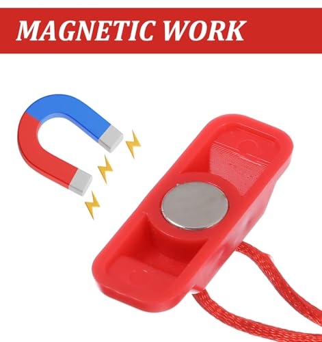 Treadmill Safety Key Replacement, Treadmill Key Running Machine Switch Rectangle Emergency Stop Lock for Most Treadmills Accessories (Red)