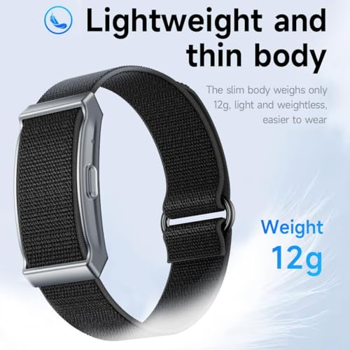 Smart Bracelet Health Wristband Fitness Tracker Heart Rate Monitor Sleep Tracker Step Counter Pedometer Multi Sport Modes Waterproof Wearable Activity Tracker, Free App, Silicone & Nylon Strap