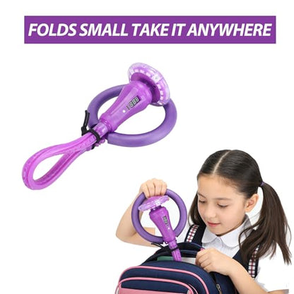 Skip Ball for Kids,Ankle Jumping Toy with LED Lights and Digital Counter - color: Purple