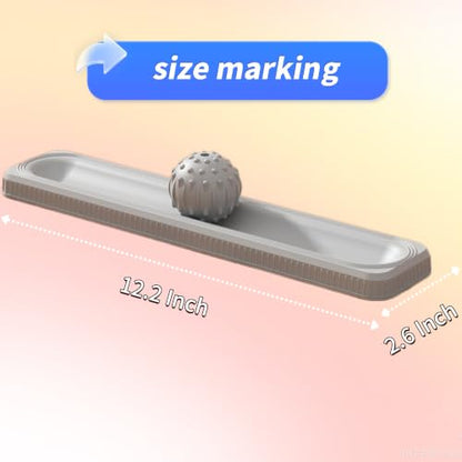 Foot Massage Track with Spiky Massage Ball, Plantar Fasciitis Deep Tissue Massager for Feet, Back, Shoulder & Leg, Myofascial Release Trigger Point Massage Tool for Yoga & Fitness, Gray