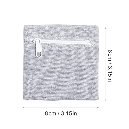 2pcs Zipper Wrist Pouch, Unisex Wristband Running Sweatbands Keys Storage for Women Men Gym Running Basketball - color: White