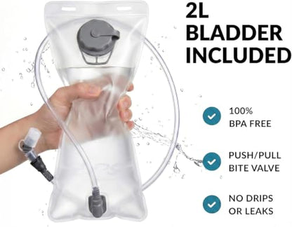 Cooling Hydration Vest with 2L BPA-Free Water Bladder, Running Vest with 3 Removable Cooling Packs, Lightweight Outdoor Pack for Hot Weather, Hiking, Cycling, Training - color: Charcoal Gray