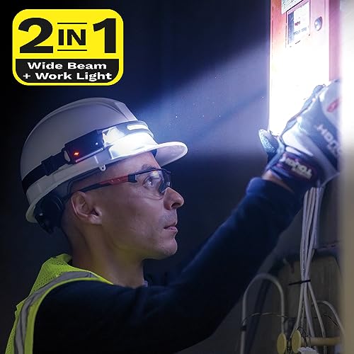 Ontel Handy Brite Rechargeable Headlamp - 260-Lumen Ultra-Bright Headlamp with 5 Light Modes, USB-Rechargeable Head Lamp for Outdoor Activities & Emergencies, 8-Hour Battery Life