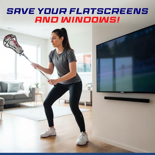 Cradlebaby Lacrosse Training Ball: Practice Indoor/Outdoor & Get More Repetitions - The #1 piece of Equipment to Practice Cradling, dodges, Stick Tricks, & fakes. Best Lacrosse Gift! - color: Red with White Logo (White Ball)