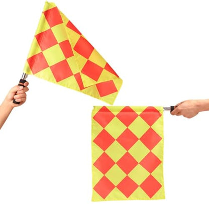 Football Soccer Linesman Referee Flags,Metal Pole Foam Handle with Carrying Tote (Soccer Referee Flags) - color: Soccer Referee Flags