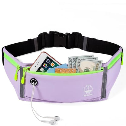 Running Belt Slim Fanny Pack Jogging Pouch Phone Holder Waist Pack - Purple - color: D Purple