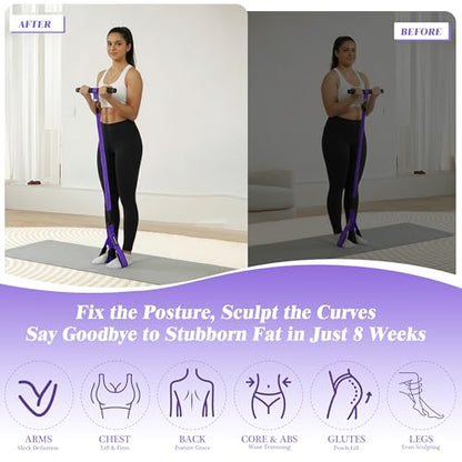 3-Tube Pedal Resistance Band w/Handles, 30/40LBS Sit Workout Gear - color: purple, size: 30lbs
