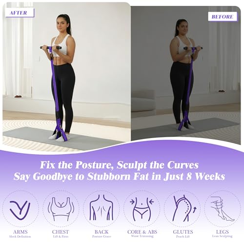 3-Tube Pedal Resistance Band w/Handles, 30/40LBS Sit Workout Gear - color: purple, size: 40lbs