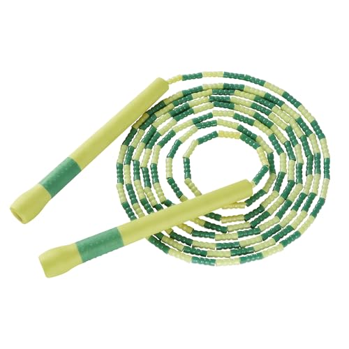 YUEDONG Beaded Jump Rope with Extra-Long Handles for Adult Fitness - color: Green