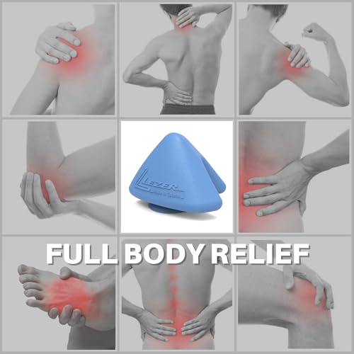 LEZER Large Trigger Massage Point, Manual Massage Ball, Muscle Knot Release Tool, Deep Tissue Relief, Hip Flexor Iliacus Back Psoas Hand Foot Myofascial Physical Therapy, 3.5 inｘ3 in, Blue - style: 05 - Large Trigger Blue