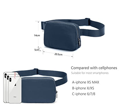 Fanny Belt Bag Waist Pack Crossbody Bags Bum Bag for Running Hiking Travel Workout Adjustable Strap for Women -blue - color: blue
