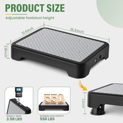 SOYO Mobility One Step Stool Platform for Adults & Elderly, Black-Gray - color: Black-gray