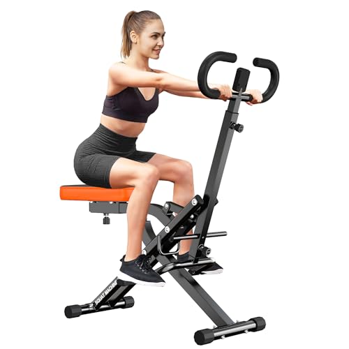 SogesPower Squat Machine for Home Gym, with Adjustable Resistance - color: Orange-Upgraded