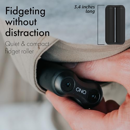 ONO Roller - Handheld Fidget Toy for Adults | Help Relieve Stress, Anxiety, Tension | Promotes Focus, Clarity | Compact, Portable Design (Black, Full Size - ABS Plastic) - size: Full Size, style: ABS Plastic - Black