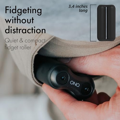 ONO Roller - Handheld Fidget Toy for Adults | Help Relieve Stress, Anxiety, Tension | Promotes Focus, Clarity | Compact, Portable Design (Black, Full Size - ABS Plastic) - size: Full Size, style: ABS Plastic - Black