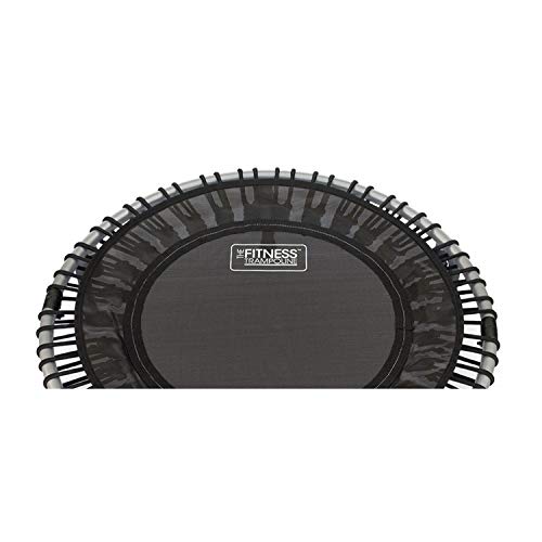 JumpSport 350f Indoor Heavy Duty Lightweight 39-Inch Folding Fitness Trampoline with Handle Bar Accessory, Black