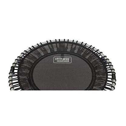 JumpSport 350f Indoor Heavy Duty Lightweight 39-Inch Folding Fitness Trampoline with Handle Bar Accessory, Black