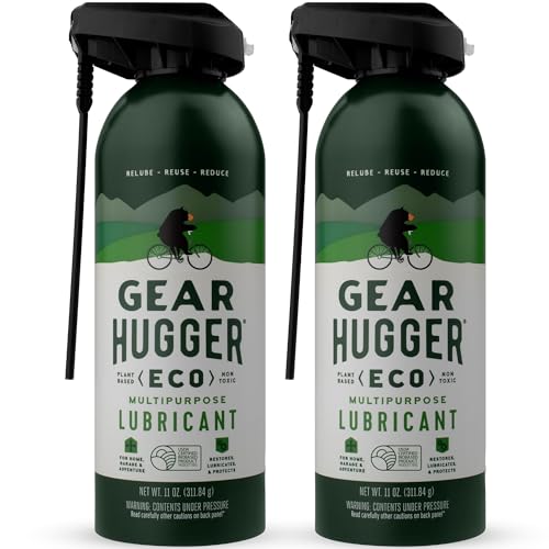 Gear Hugger Multipurpose Lubricant Spray, Plant-Based (11oz, Pack of 2) - style: Multipurpose Lubricant (11oz, Pack of 2)