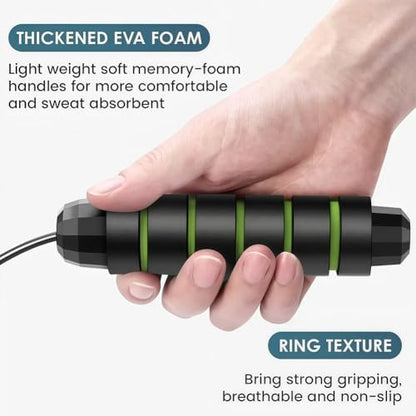 Adjustable Jump Rope,9.8 Feet Skipping Ropes for Fitness,Tangle-Free Rapid Speed with Ball Bearings