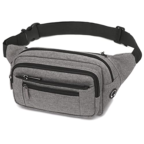Packism Fanny Packs for Women Men - Crossbody Waist Bag for Travel - color: A02 Grey