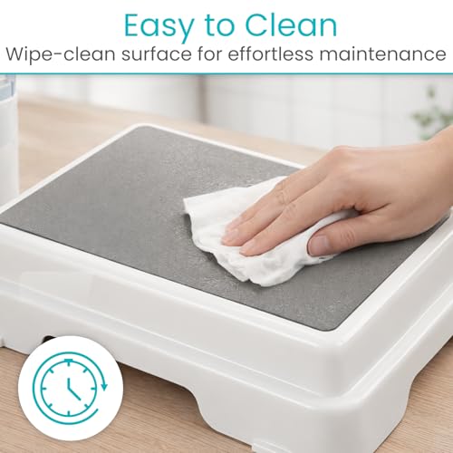 Vive Bath Shower Step Stool (4.5") - Slip Resistant, Stackable