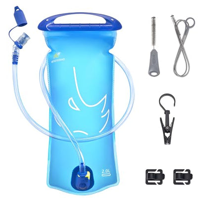 N NEVO RHINO Hydration Bladder 1.5L-3L Kit, Water Bladder for Running Vest - color: 2L-Blue